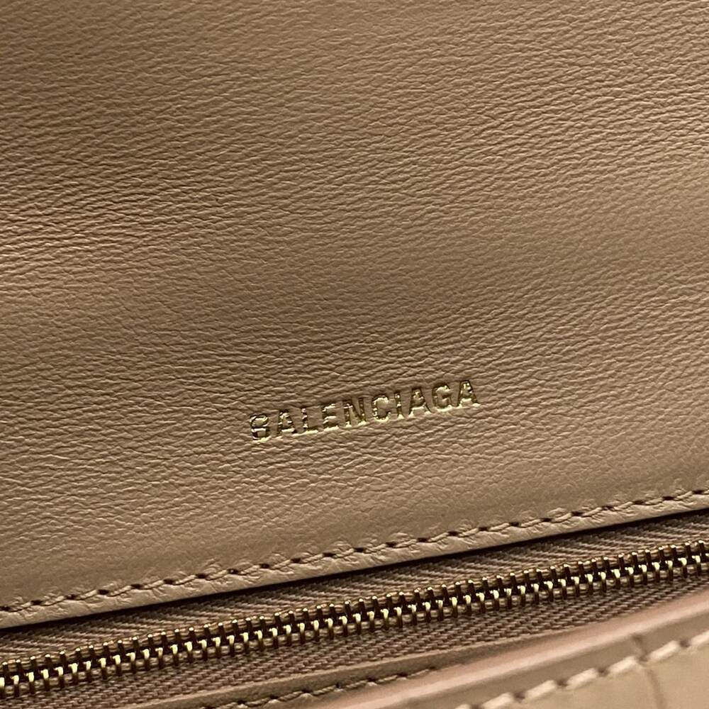 Balenciaga Hourglass Top Handle Small Handbag 593546 Pink Beige - Picture 9 of 16